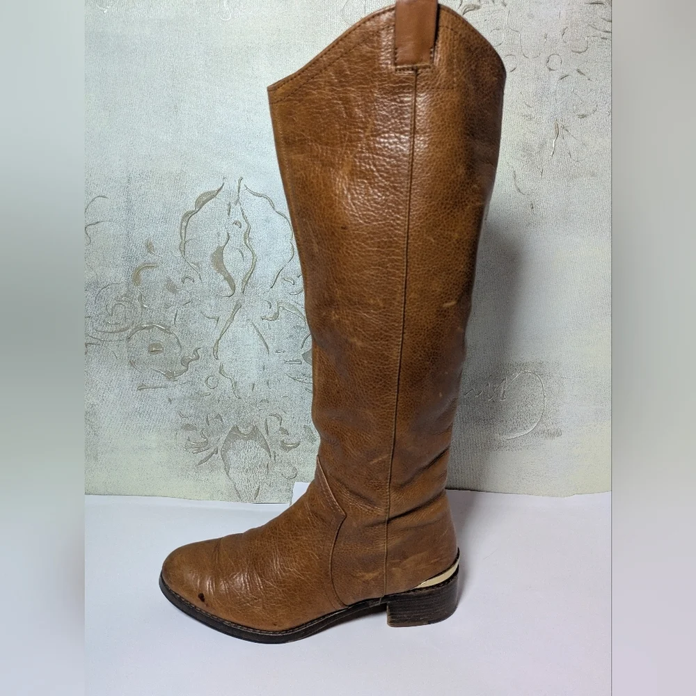 Louise et Cie Tan Leather Over-the-Knee Riding Boots